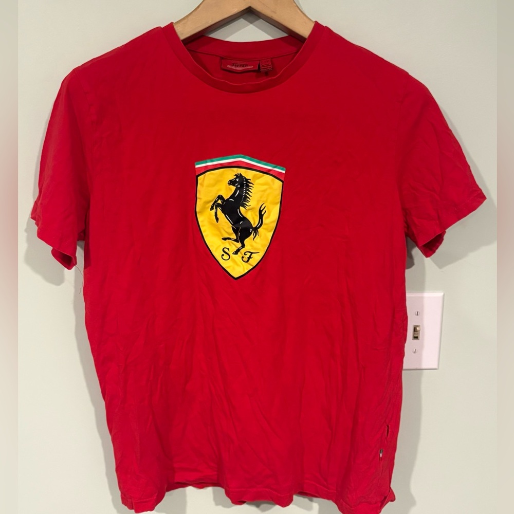 Ferrari Red Logo Tee Men’s Large